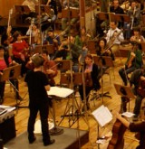 Orchestra recording session
